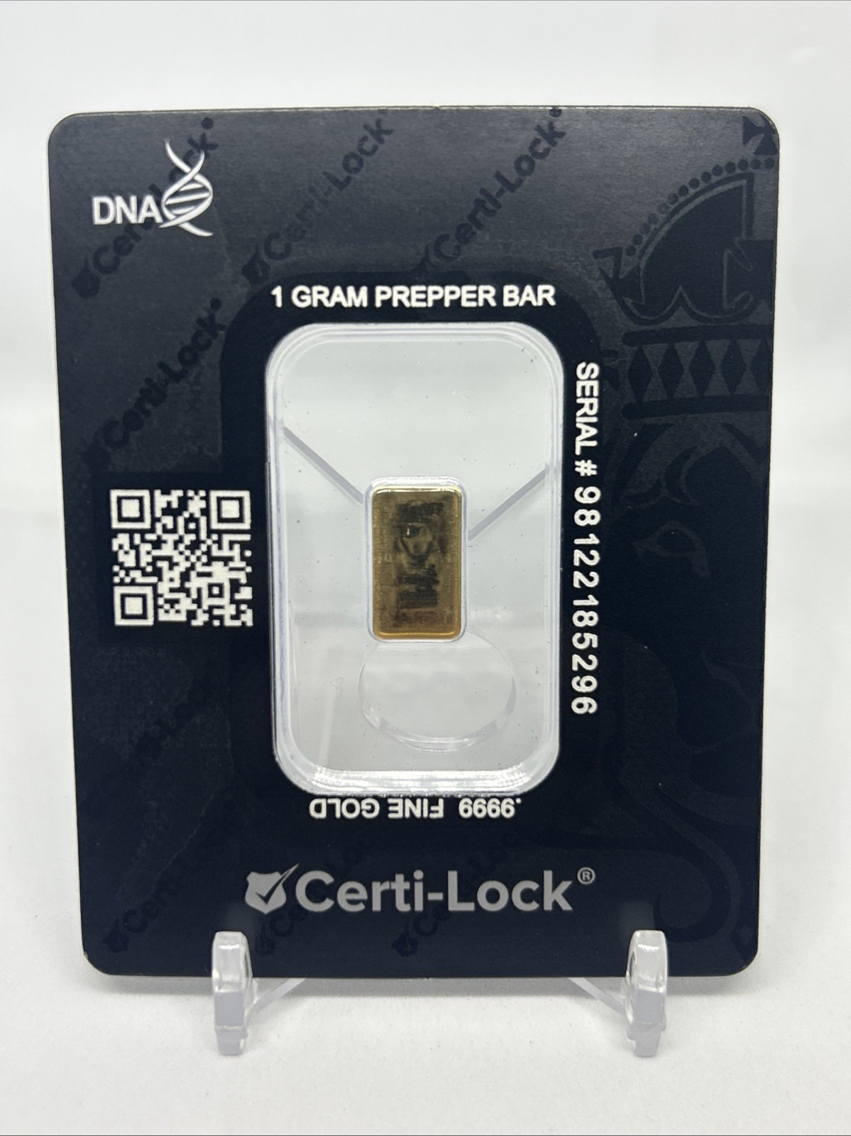 1 Gram .9999 Fine Gold Bar Sealed In Certi-lock Assay Card #98122185296 Prepper