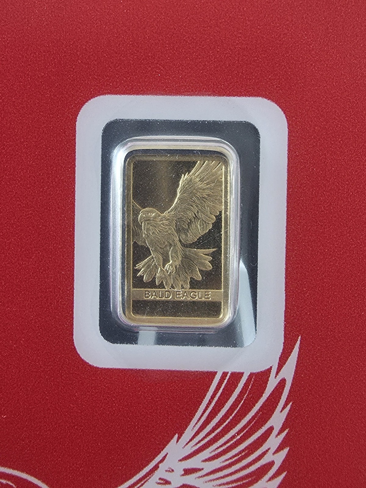 PAMP Suisse Bald Eagle 1g Gold Bar .999 Red Series Switzerland Goldbarren