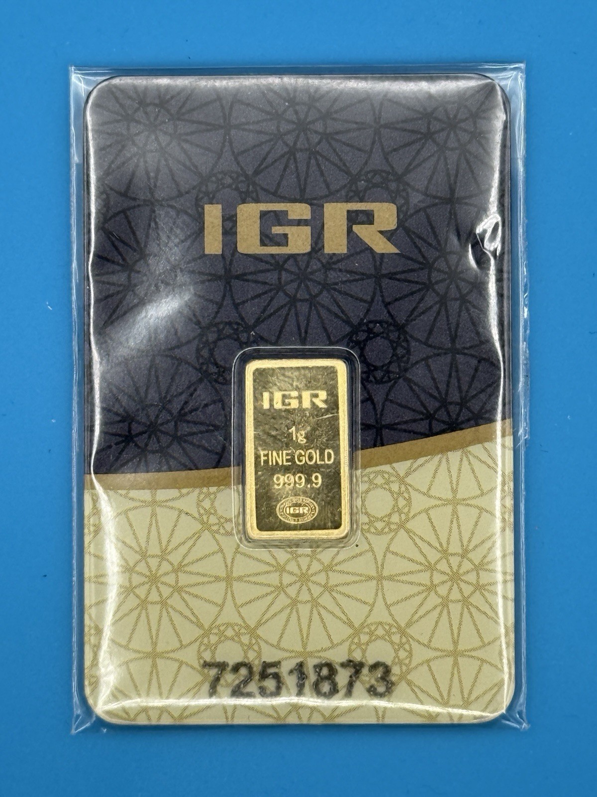 1 Gram Gold Bar .9999 Fine Gold – IGR Istanbul Gold Refinery In Assay Card