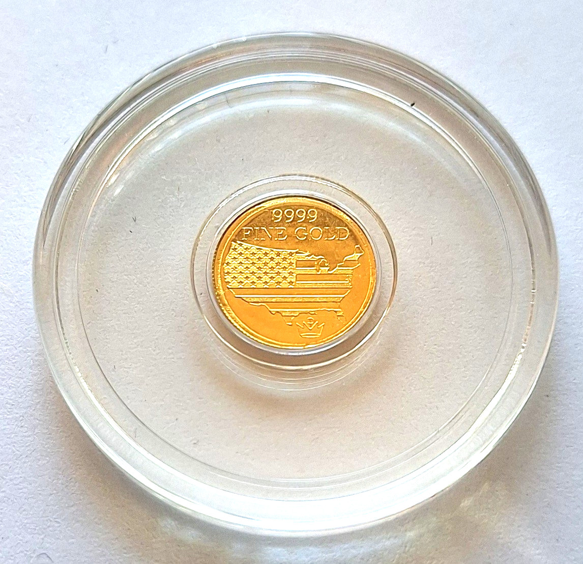 1/100 oz .9999 Fine Gold Round Monarch American Eagle coin/round in Capsule