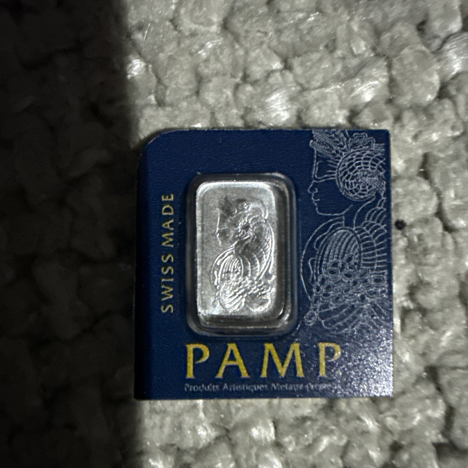 PAMP Lady Fortuna 1g Platinum Bar 999.5 pure platinum