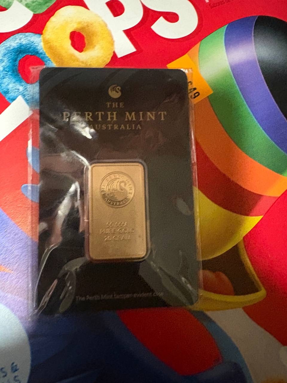The Perth mint 20g gold bar 9999 fine