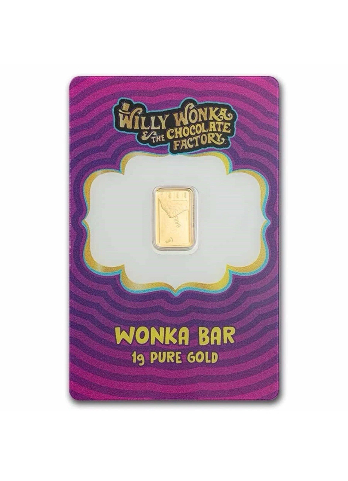 PAMP Willy Wonka 1 Gram Gold Bar 5,000 Mintage With Sleeve!