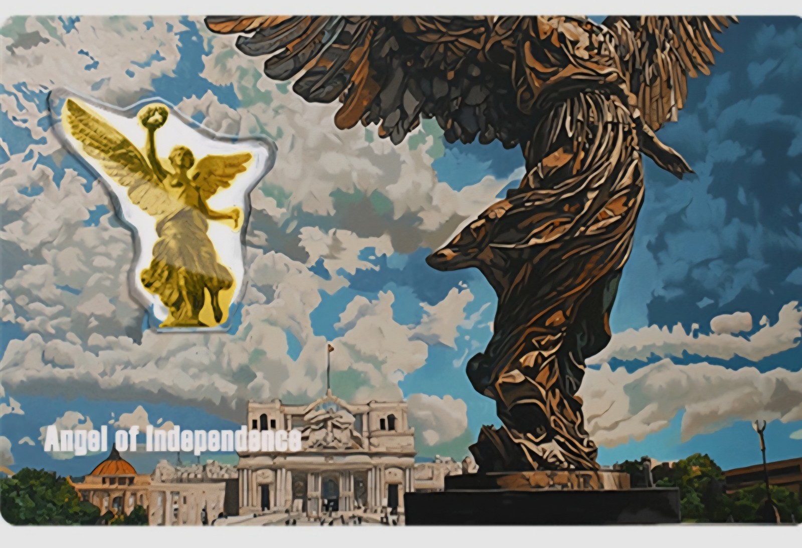 1/1000 oz Gold Mexican Angel of Independence Nieu (In Card)