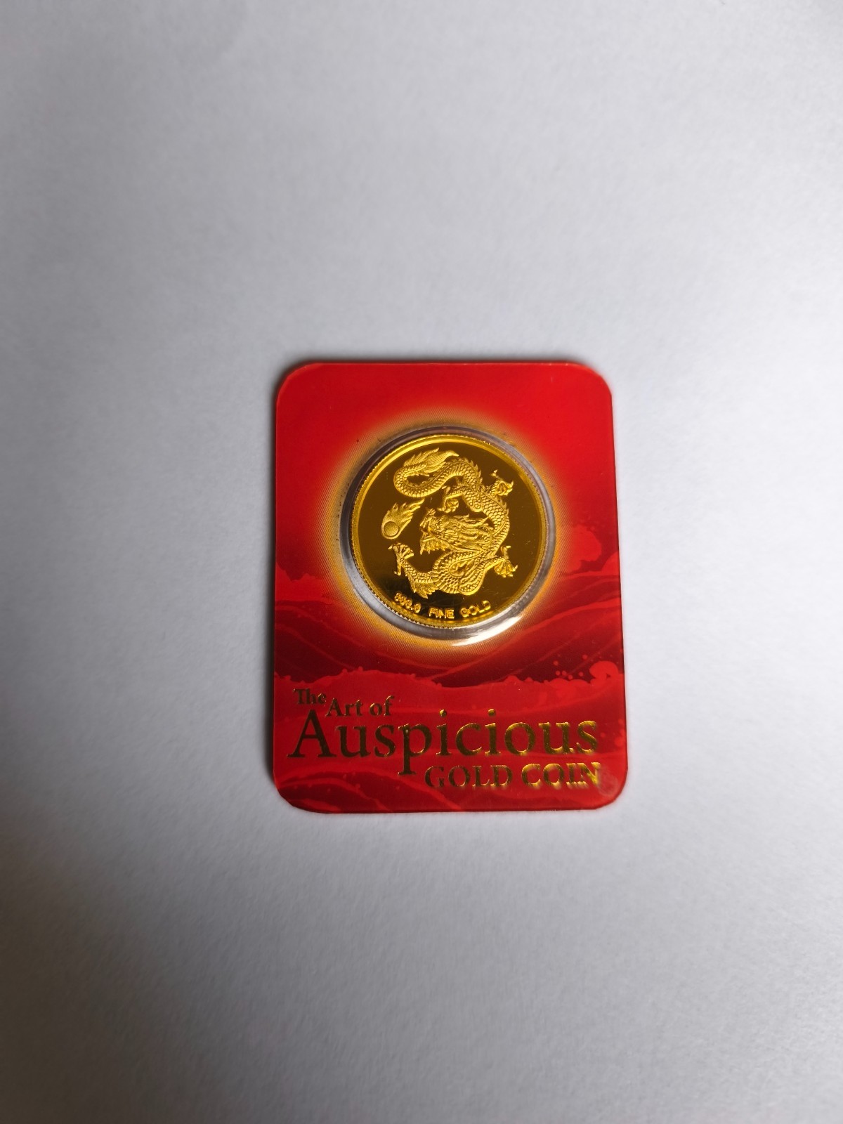 10g 24K Gold Coin Year of the Dragon 2012 99.99% Pure Sealed Limited edition