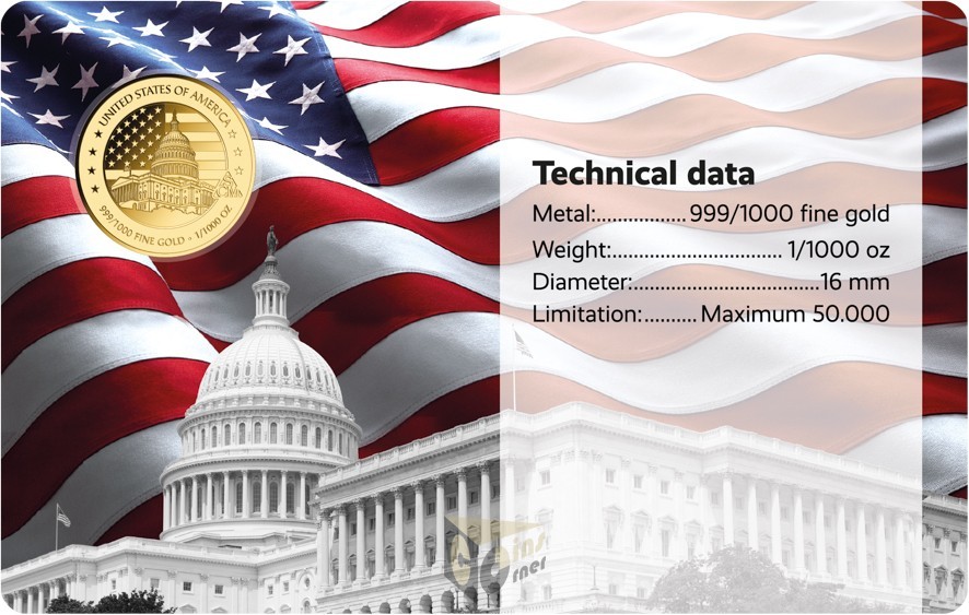 Donald Trump 1/1000 Oz 999 Gold Medal