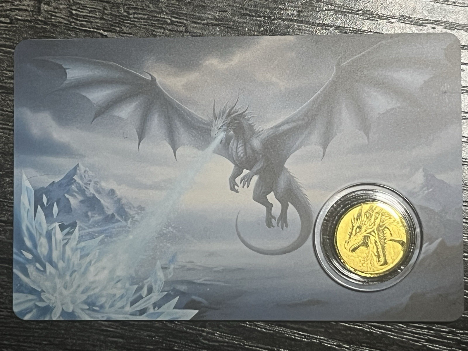 Ice Dragon 1/1000 oz Gold Round in Card 320 Coins