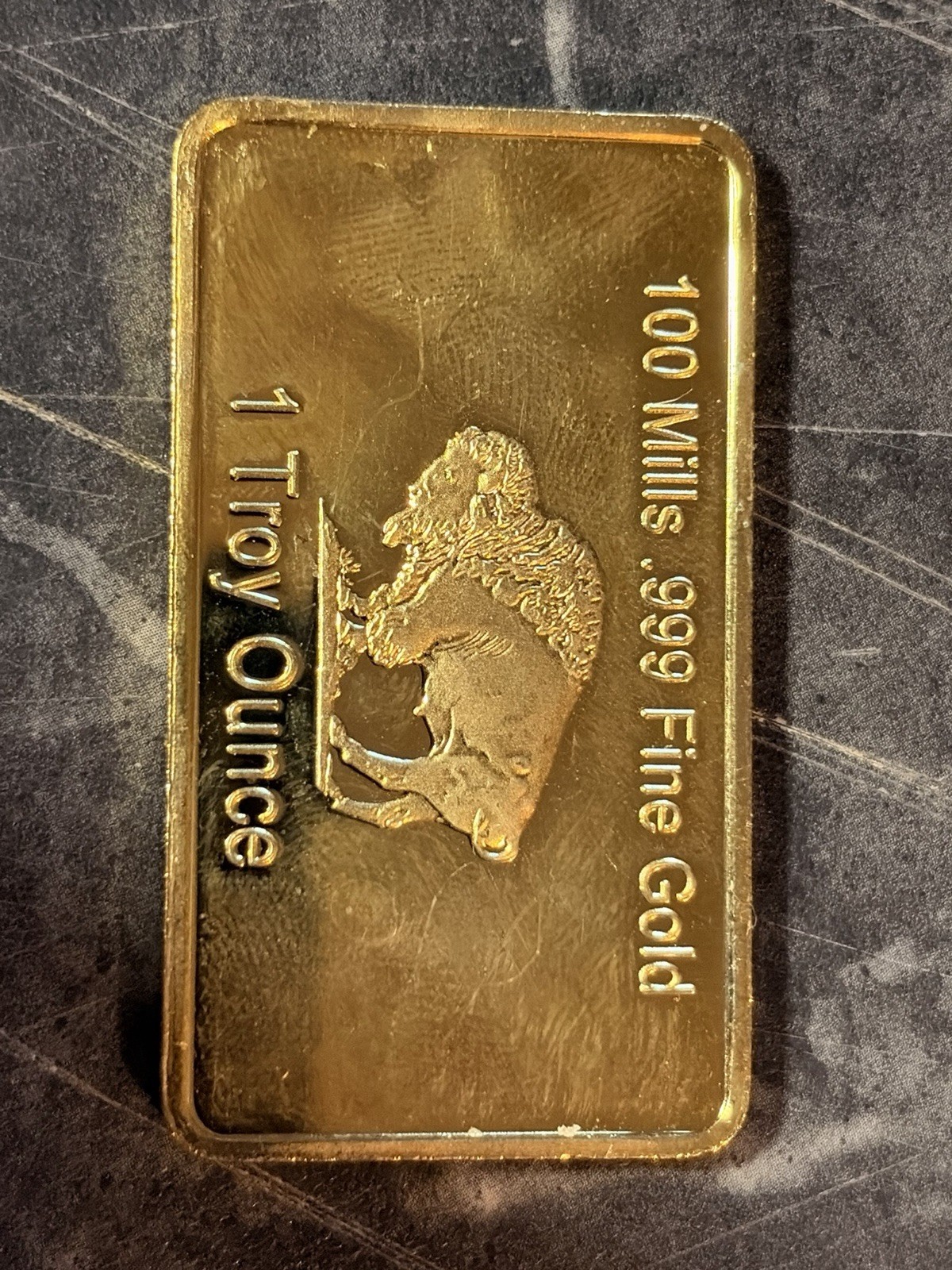1 oz .999 Fine Gold Bar – United States of America Buffalo Design
