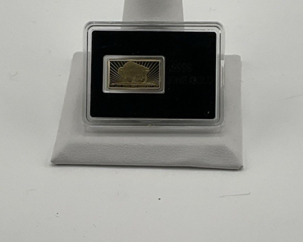 1/100 OZ GOLD .999 3 LEGGED BUFFALO