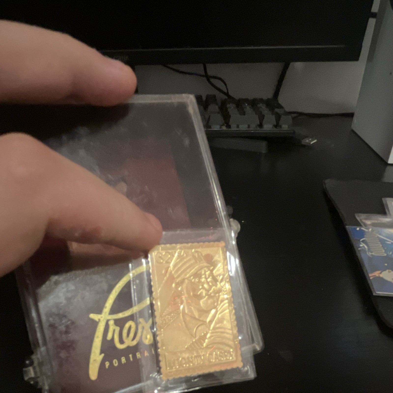 Gold Composition Gold Bar in Display Case Display – Fresh Portraits