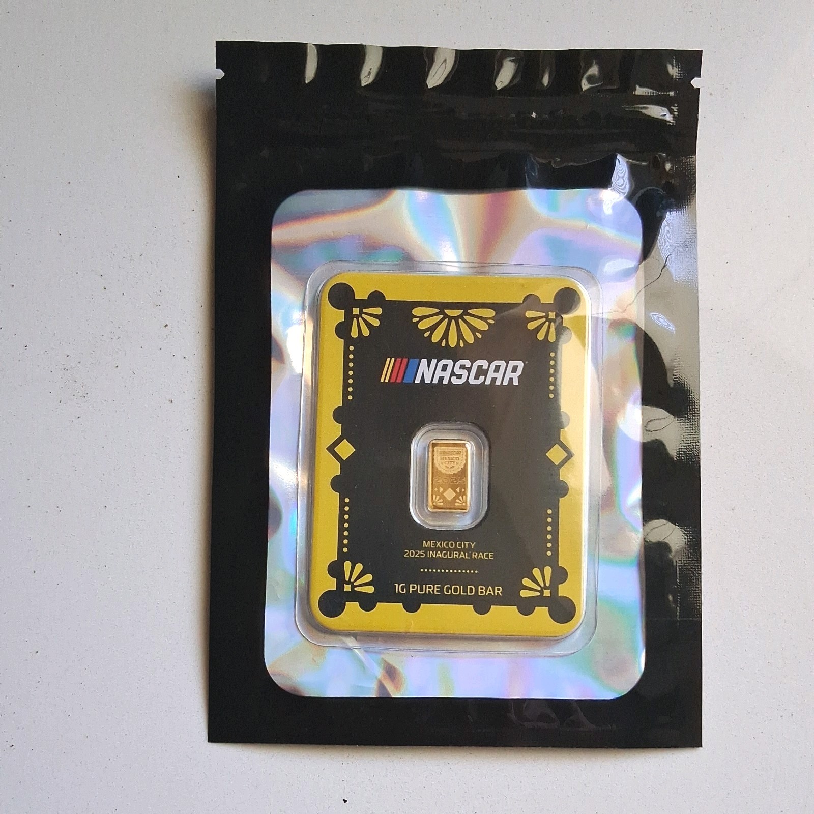 NASCAR Mexico City 2025 Inaugural Race 1g 0.9999 1 gram gold Bar