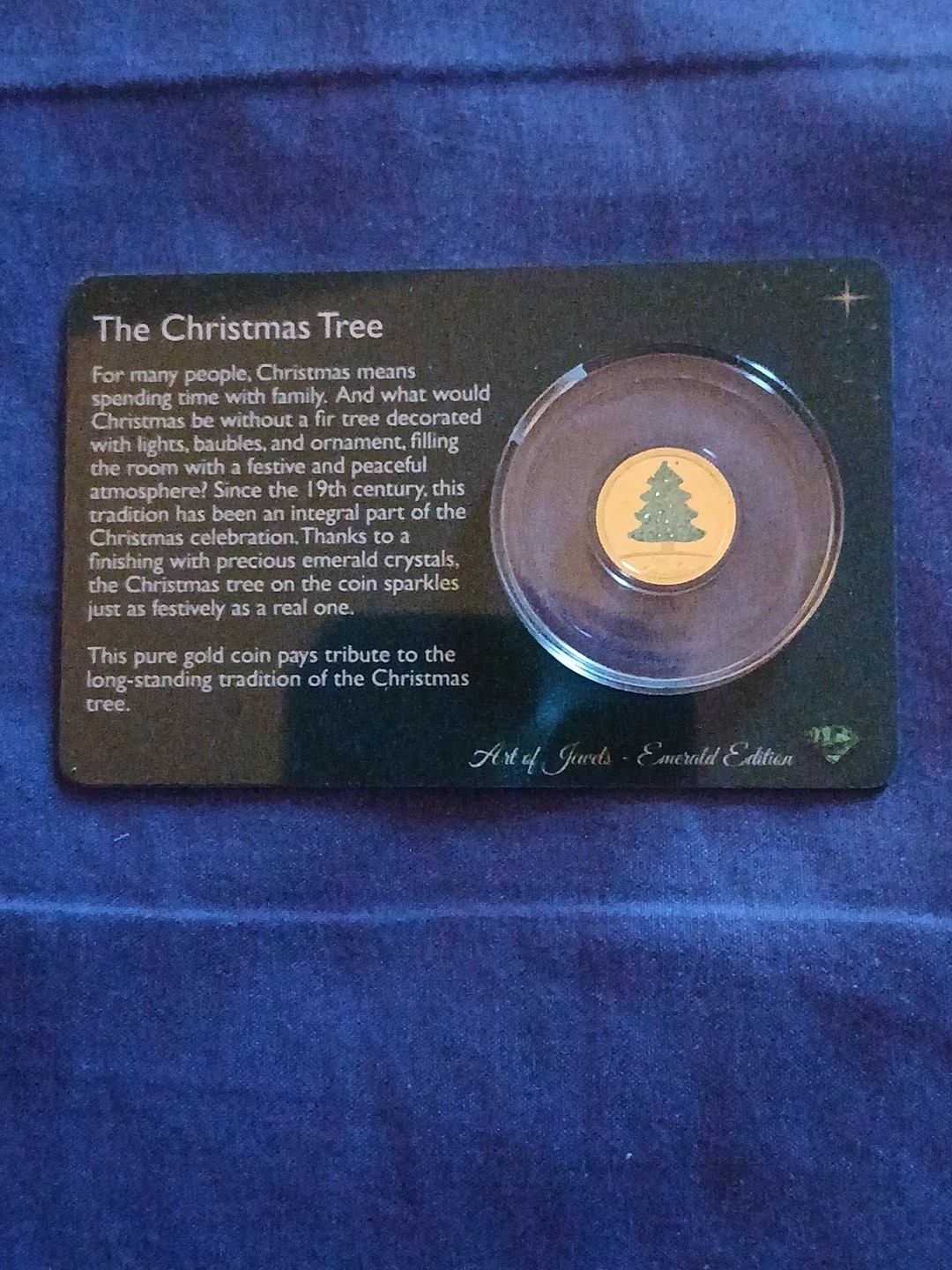 Gold 1/100th oz 999 Fine Gold Christmas Tree In Capsule 24k Pure Gold