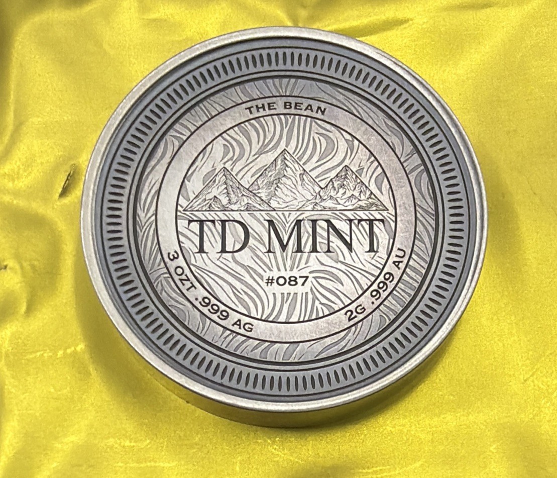 TD Mint Chicago’s “The Bean” 3 oz .999 Silver & 2 Gram Gold Round
