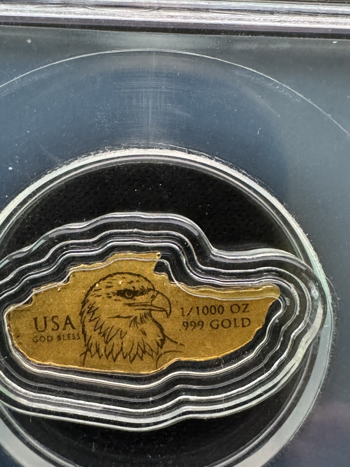 1/1000 oz .999 GOLD Army Tank Shaped Bar ICG MS70 Perfect Grade Low Mintage