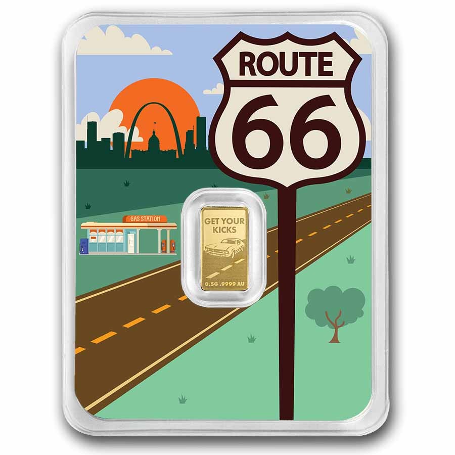 1/2 gram Gold Bar – Route 66 (Missouri TEP)