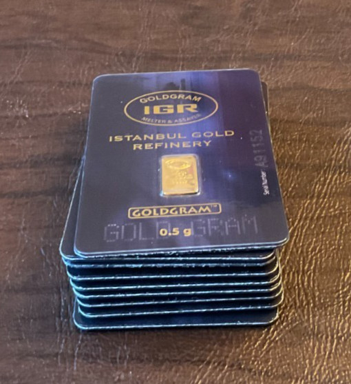 1/2 gram 0.9999 Fine “GoldGram” Bar IGR – 0.5 GRAM Sealed in Assay Card