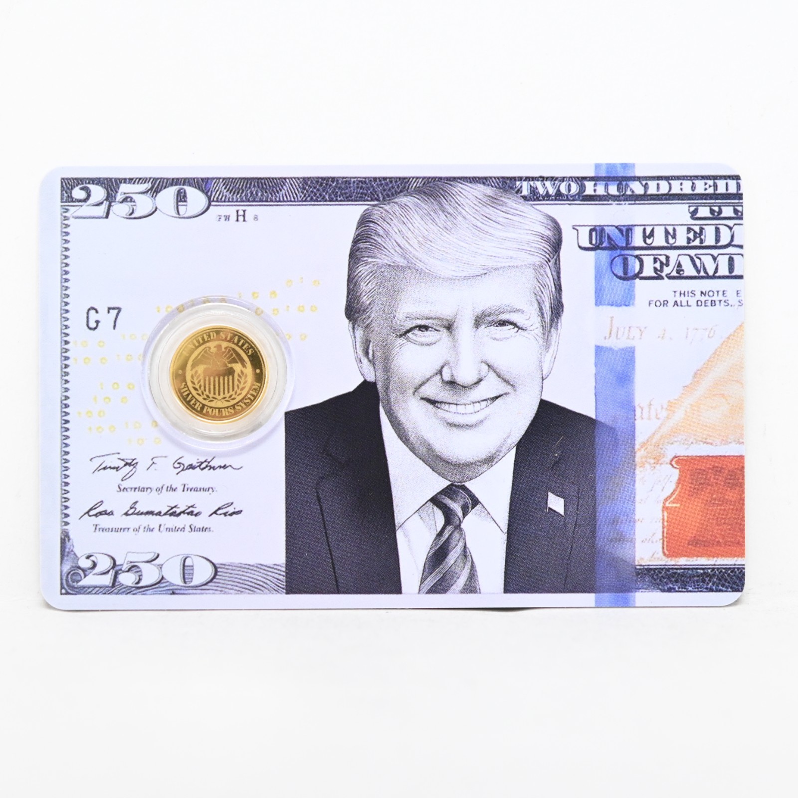 2026 Liberia Trump 250th Ann. 1/1000-oz .9999 Gold in Card Cert #7054 (slx5370)