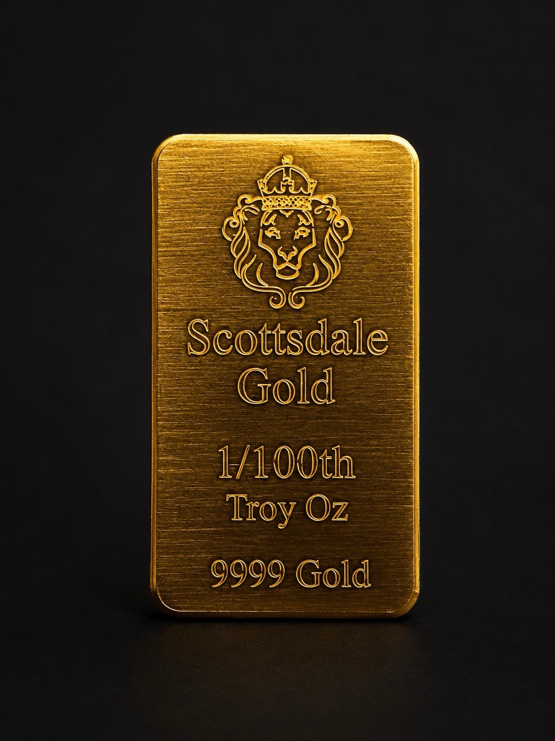 1/100 oz .999 Fine Gold Bar, Scottsdale Mint, 526