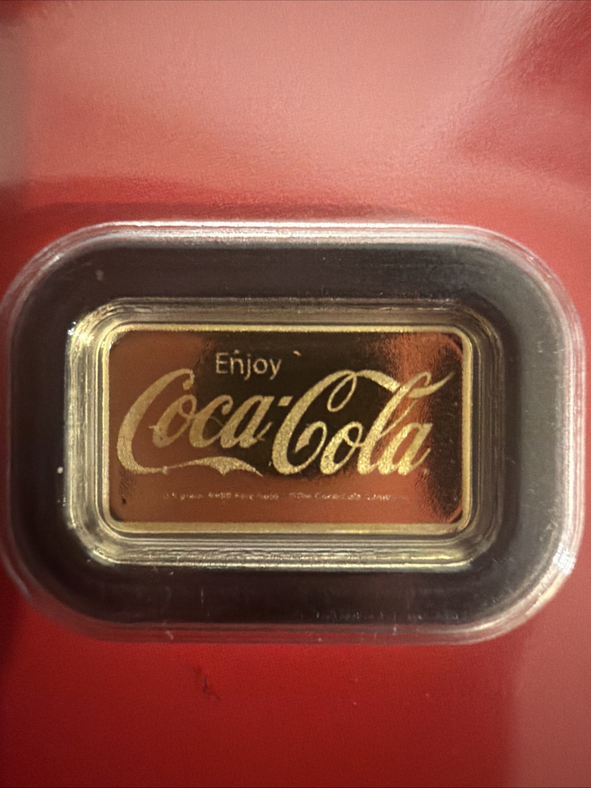 Coca-Cola Collectible Fine Gold Bar 0.5g/1.2g .9999 Sealed