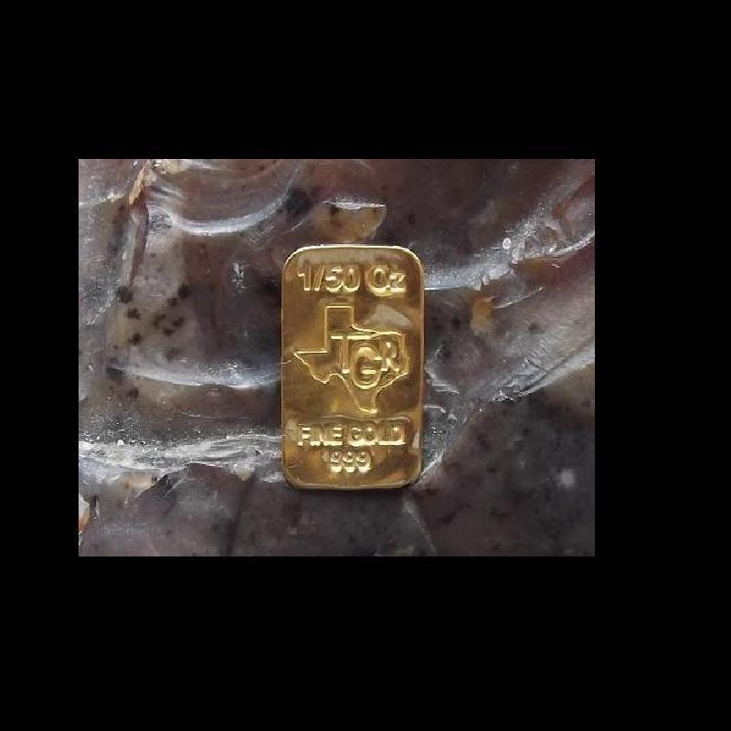 GOLD 1/50 th TROY OUNCE OZ 24K PURE SOLID PREMIUM BULLION BAR 999.9 FINE BIN99