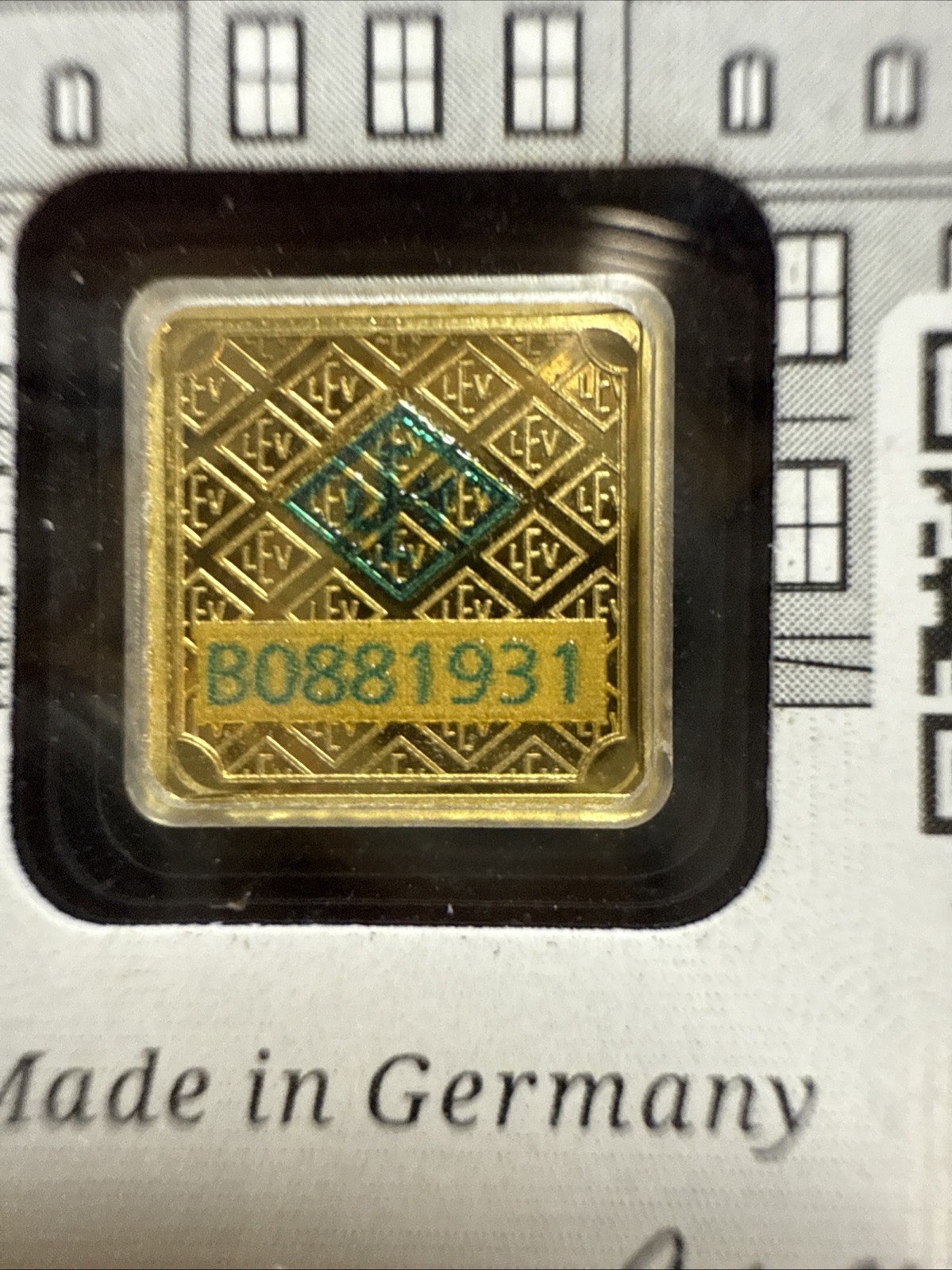 Merry Christmas Geiger In Assay-1 Gram Gold Bar (Only 1,000 Mintage) 999.9 Fine