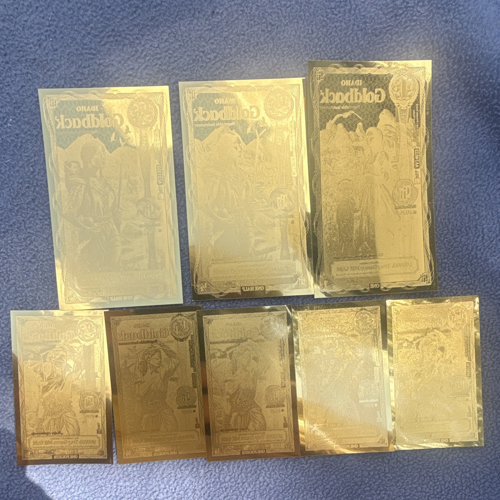Goldback Idaho Mixed Lot Total 24K Gold Foil Notes Bar (2024)