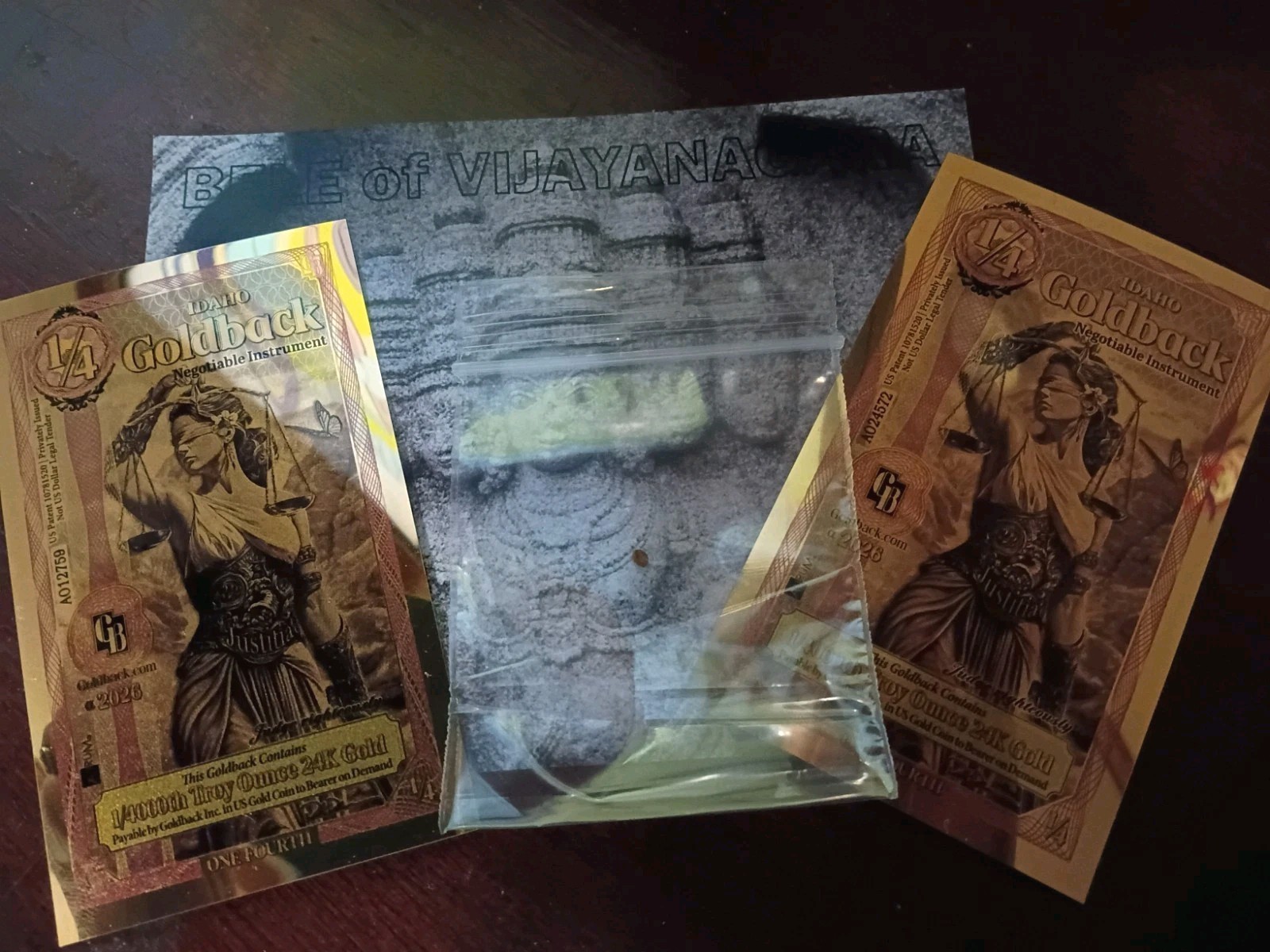 CERTIFIED: The World’s Smallest Gold Coin + 2pc Goldback Notes