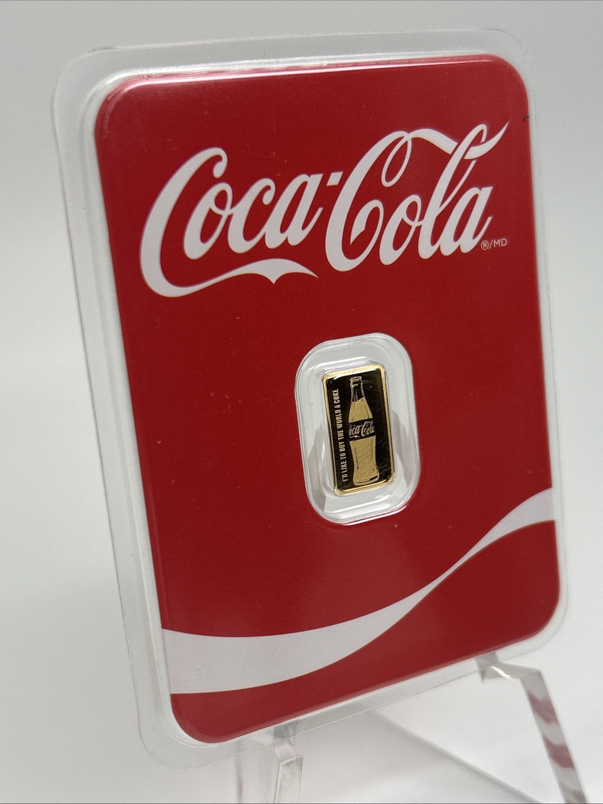 .5 Gram Coca-Cola Gold Bar In Assay .5 Gram Gold Bar! Beautiful!