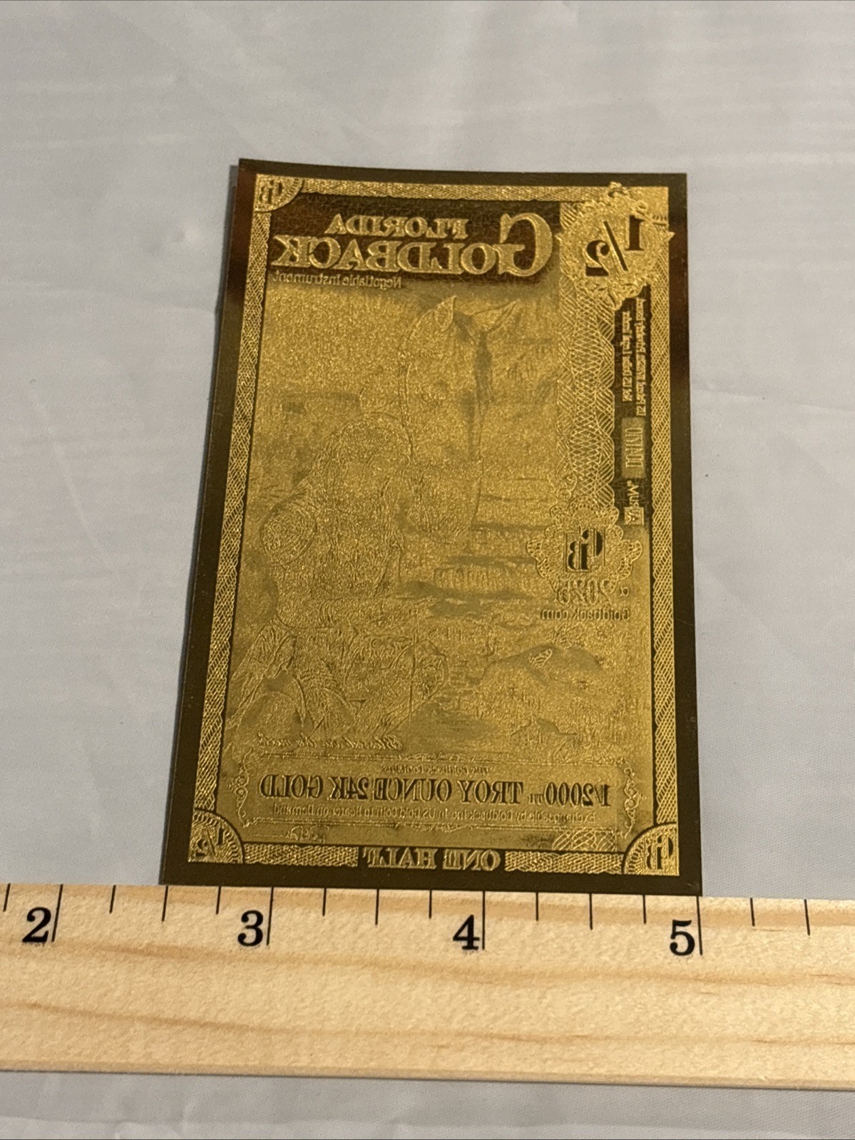 1/2 Florida Goldback Gold Note (New)