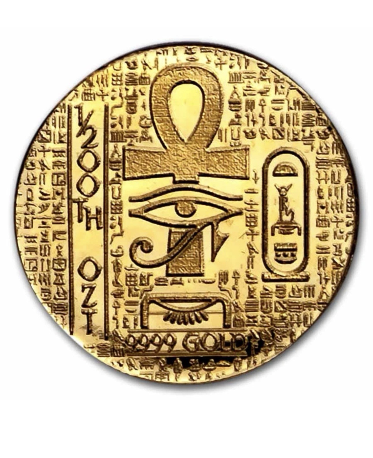 1/200 oz .9999 Pure Gold Egyptian Scarab Round 🪲 24K Fine Gold Bullion-8 Pack