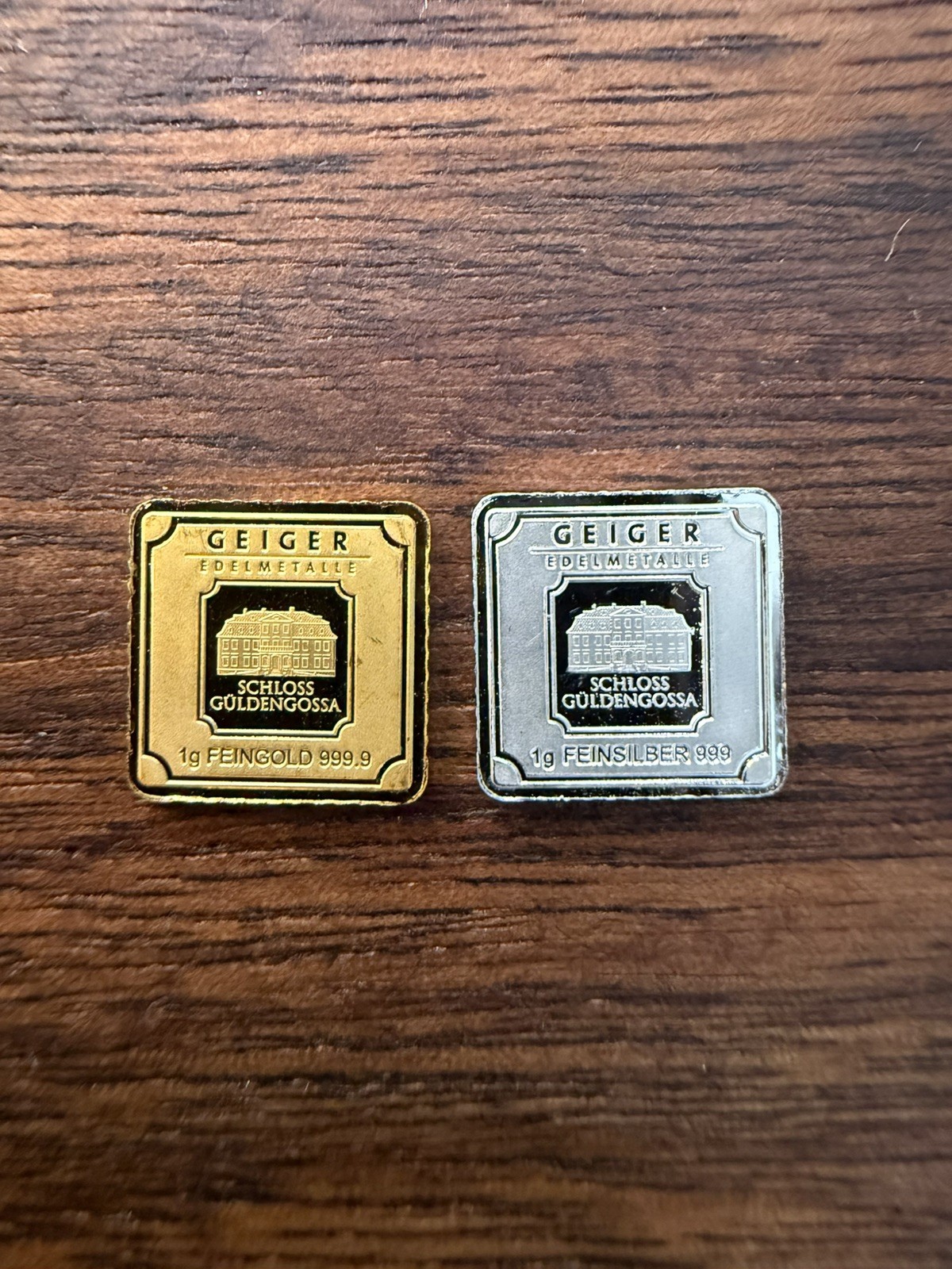 Geiger Edelmetalle Lot 1g Gold and 1g Silver loose 🔥🔥🔥 STUNNING