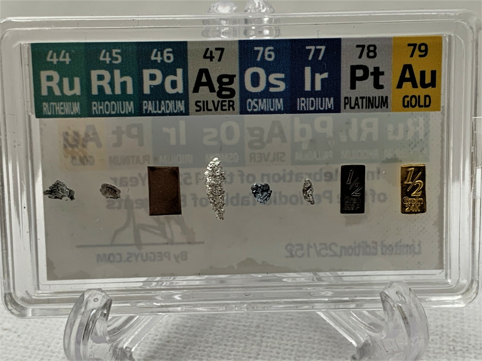 Ruthenium Rhodium Palladium Osmium Iridium Platinum Gold Micro Limited Edition