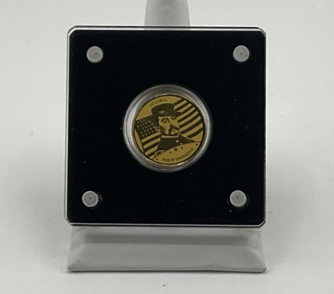 1/1000 OZ .999 GOLD AMERICAN MINT LEADERS OF CIVIL WAR PHILIP SHERIDAN