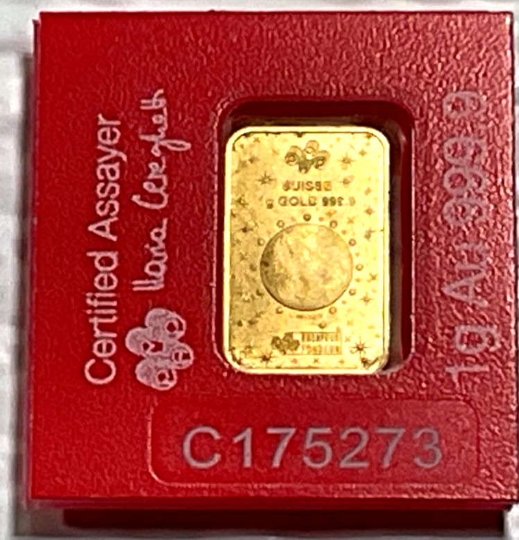 2026 1 Gram PAMP Suisse Lunar Legends 1,000 Mile Horse Multigram .9999 Gold Bar