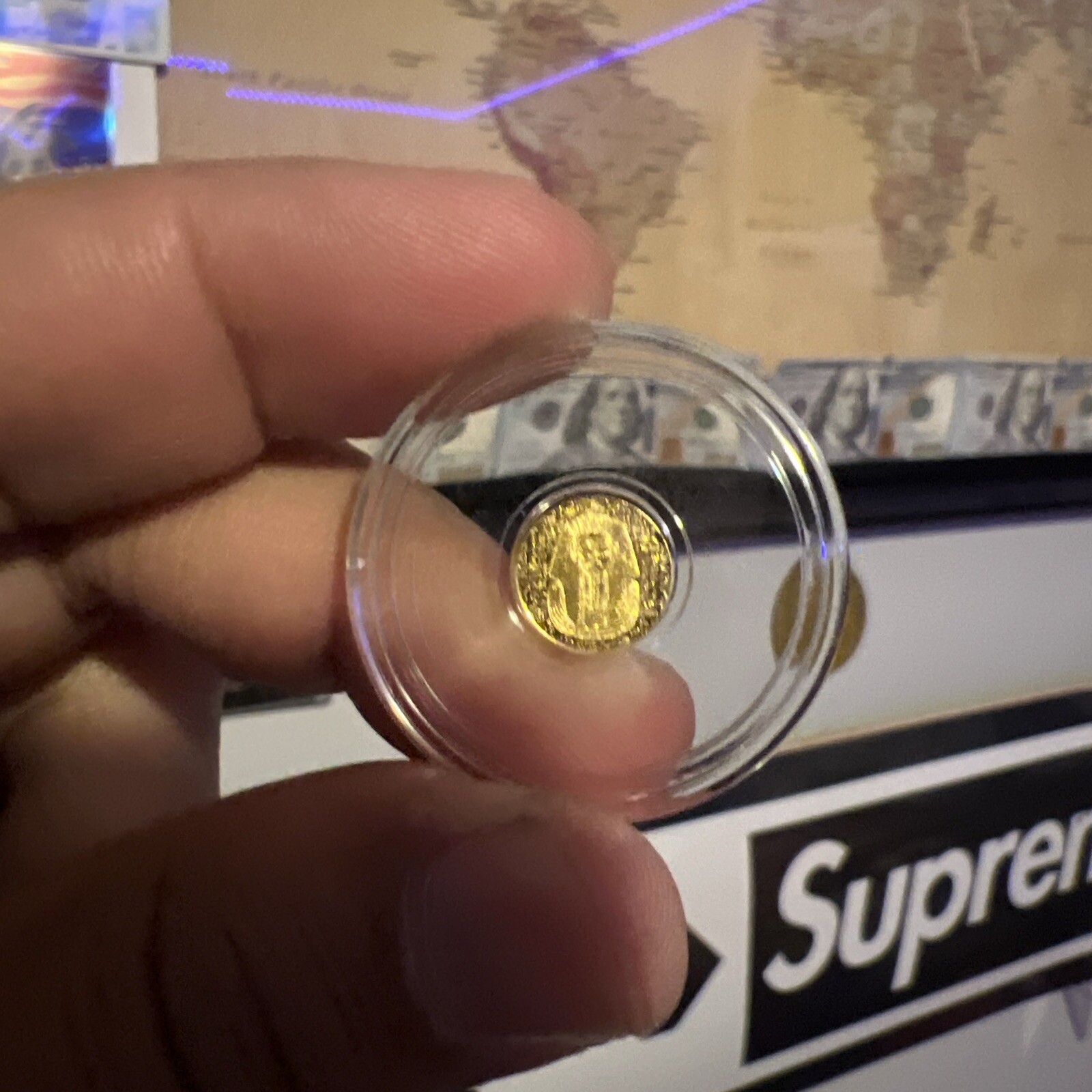 Fractional 1/200 Gold – Capsule Round King Tut EGYPTIAN Pure Gold- Talisman
