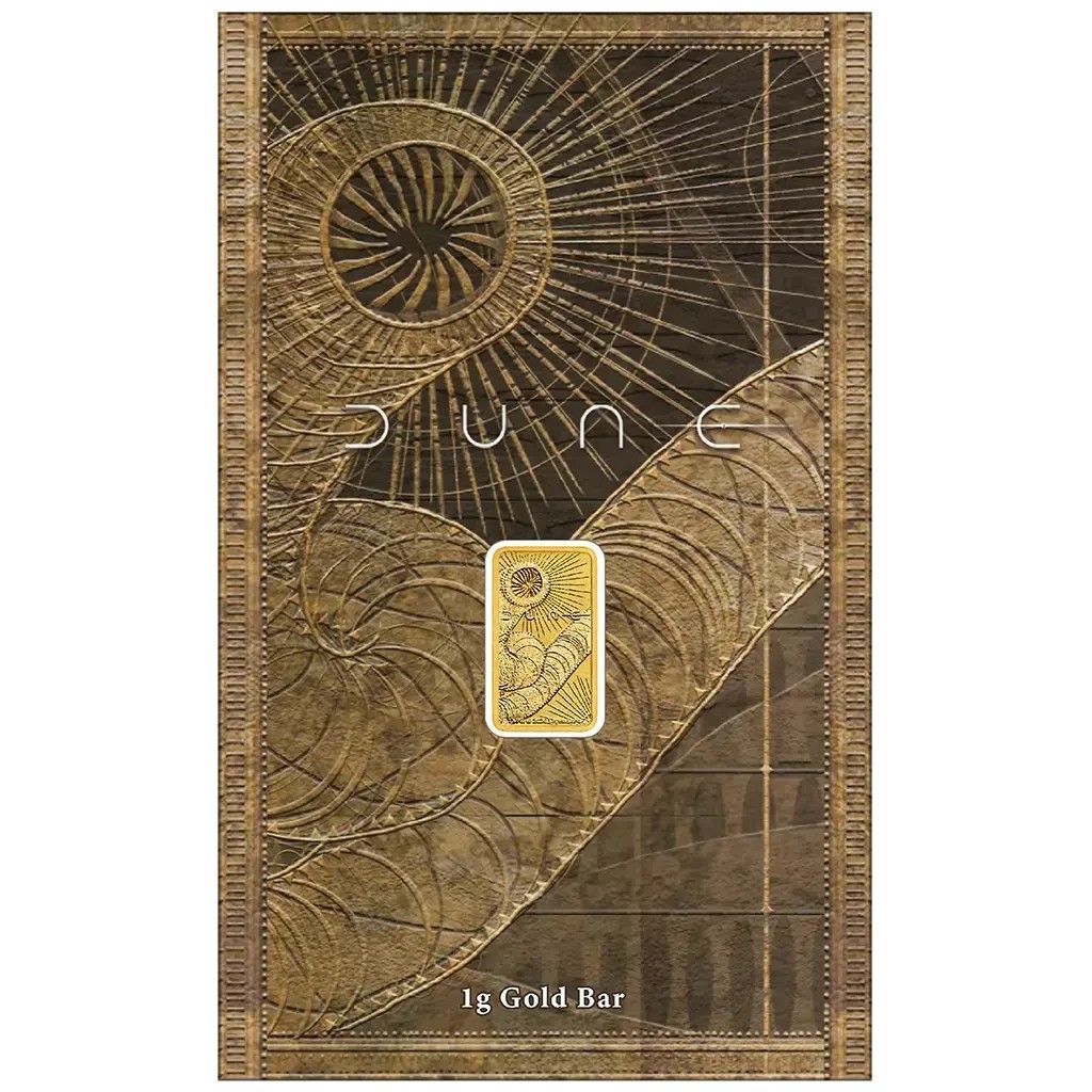 2026 Perth Mint DUNE 2026 1g .9999 Gold Minted Bar Minted Bar