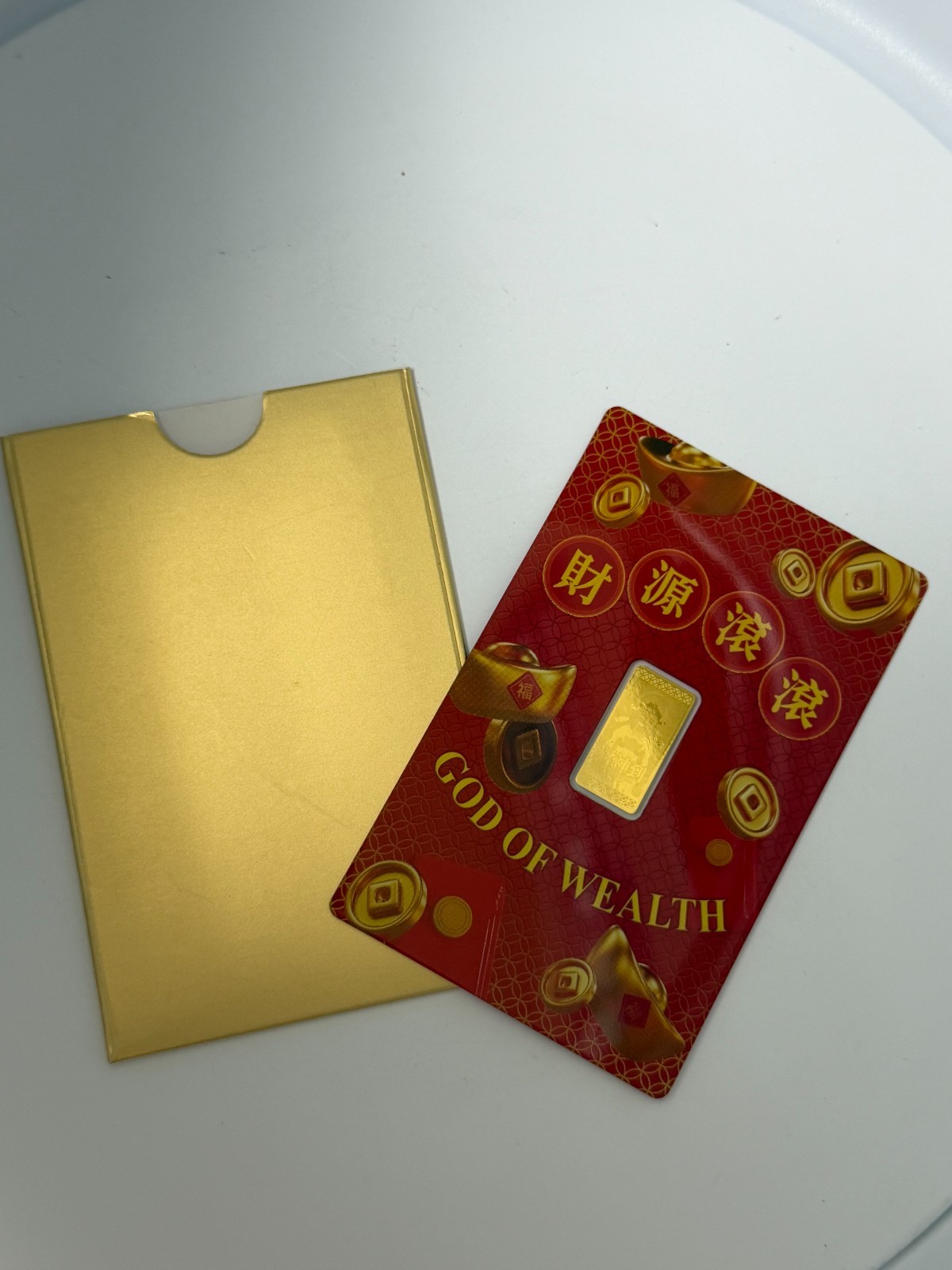 God of Wealth .999 Fine Gold Bar 1/1000 oz Precious Metal