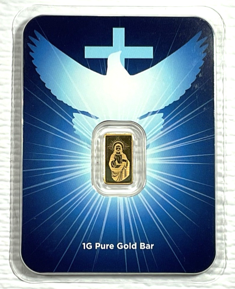 1 gram Gold Bar – Blessings of Jesus Christ (Dove & Cross TEP)