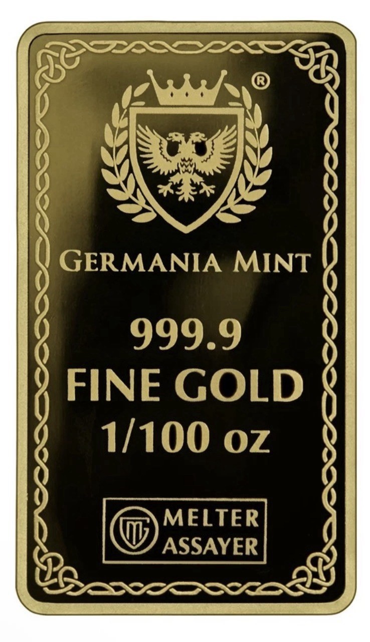 2026 Gods of Germania Odin 1/100oz .9999 Gold Minted Proof Bar
