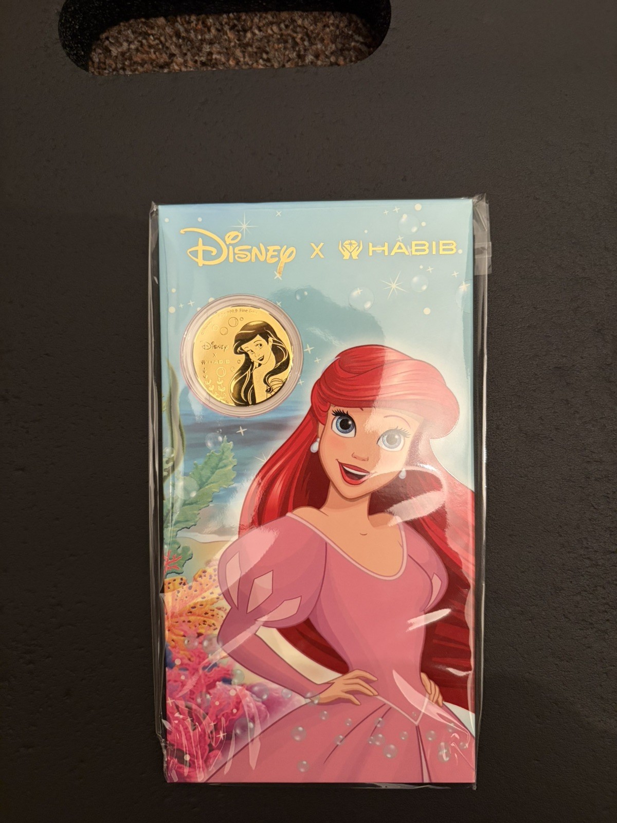 Disney Princess Ariel design A Pure gold 999.9