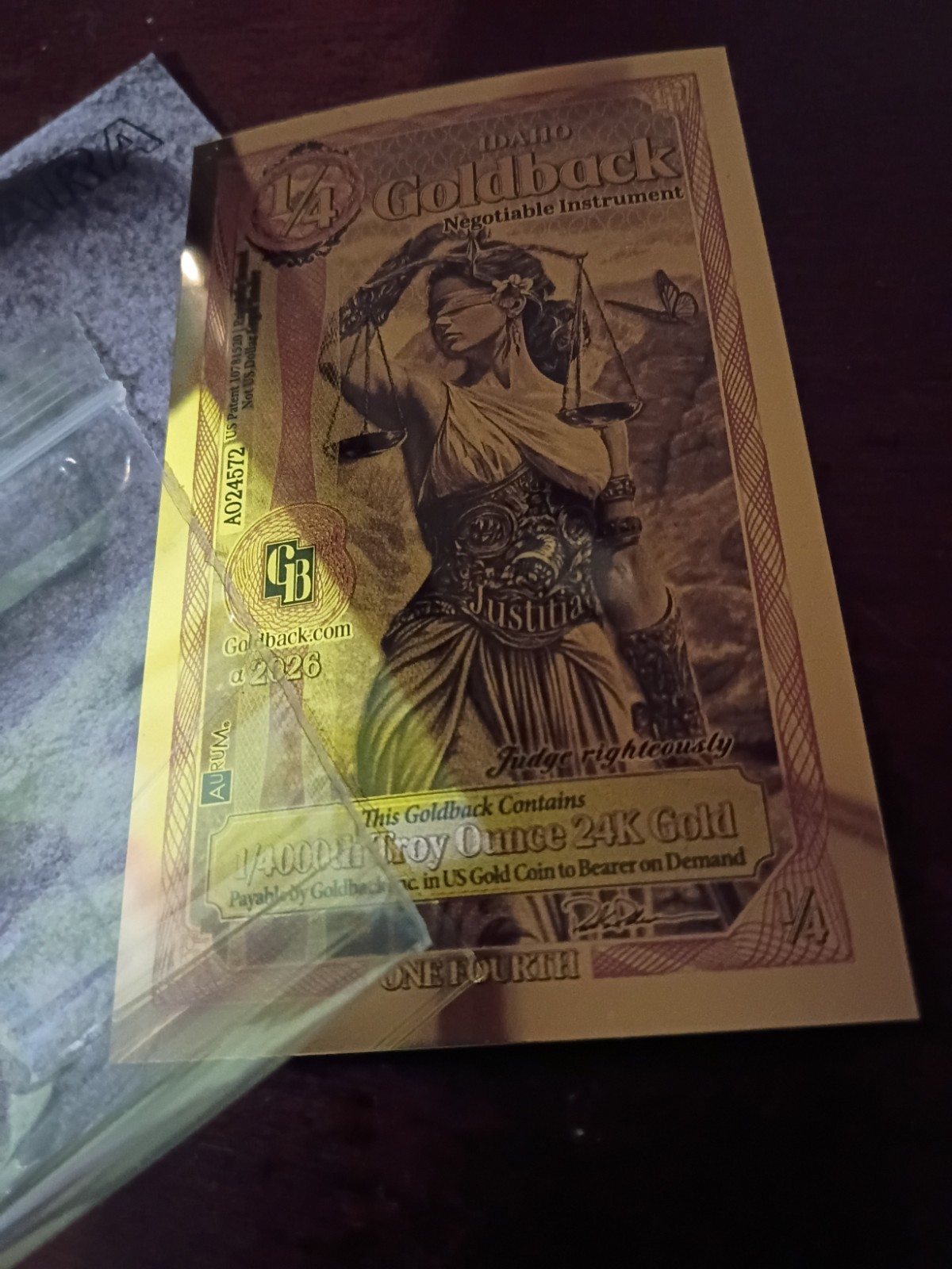 CERTIFIED: The World’s Smallest Gold Coin + 2pc Goldback Notes