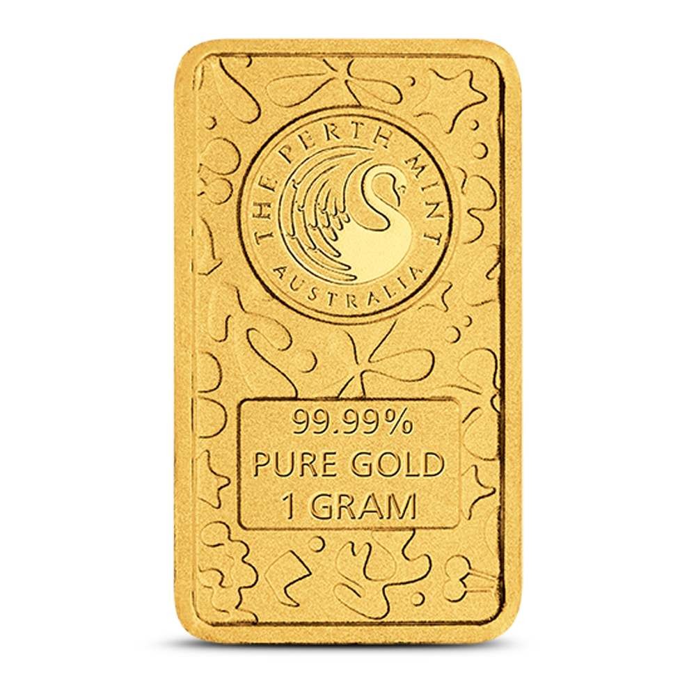 1 Gram Colorized Perth Mint SpongeBob SquarePants Gold Bar (New w/ Assay)