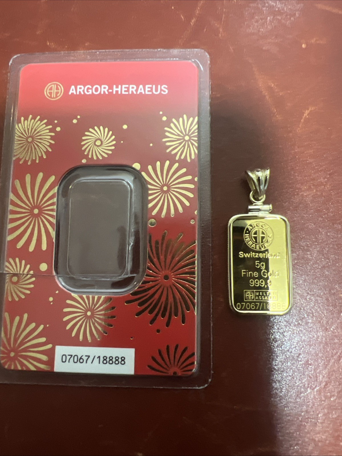 2025/24K/5G. Argor Heraeus Lunar Snake Gold Bar & FREE WITH PURCHASE 14k BEZEL!