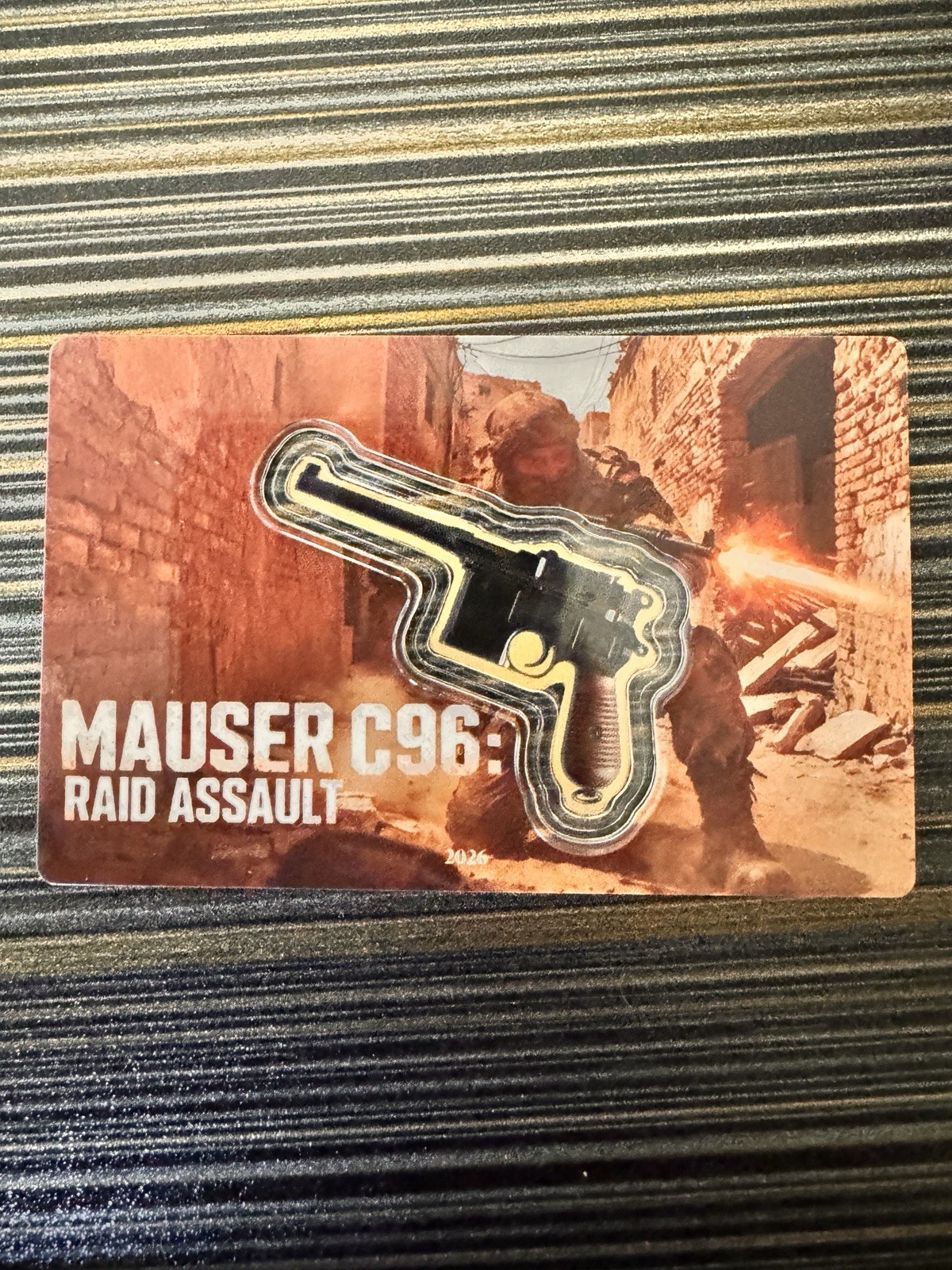 2026 Mauser C96 Pistol Shaped 1/1000 oz .9999 Gold Coin Note Liberia