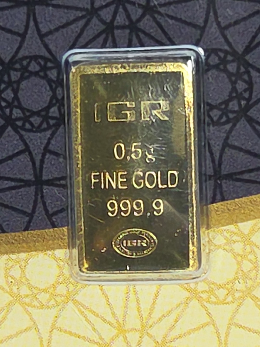 1/2 gram Gold Bar IGR – 0.5 GRAM Sealed in Assay .9999 Fine #681