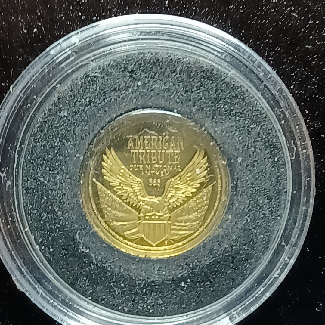 American Mint 0.5 Gram 14K Gold Proof Round Our National Anthem Solid Gold Coll.