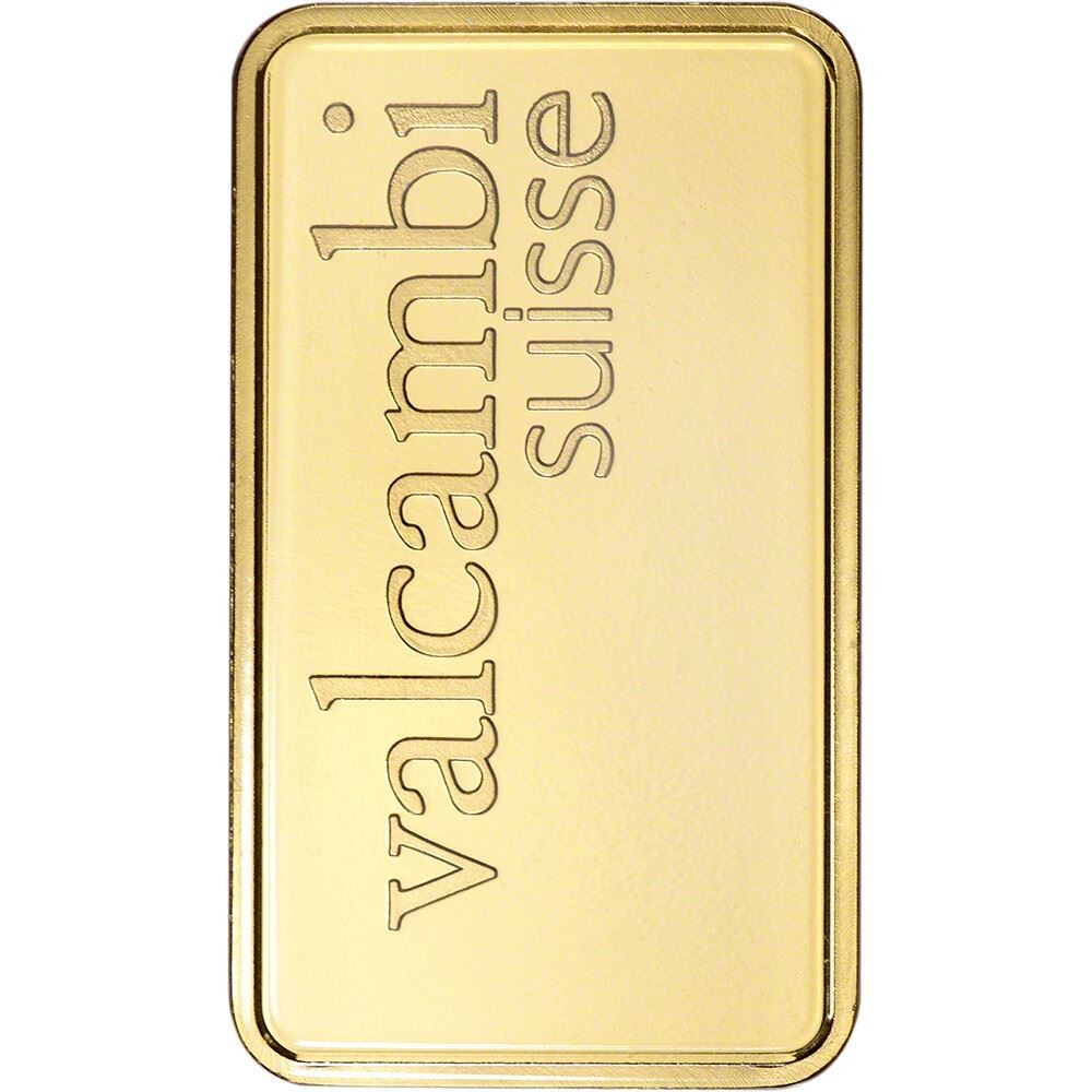 1 oz. Gold Bar – Valcambi Suisse – 999.9 Fine in Assay