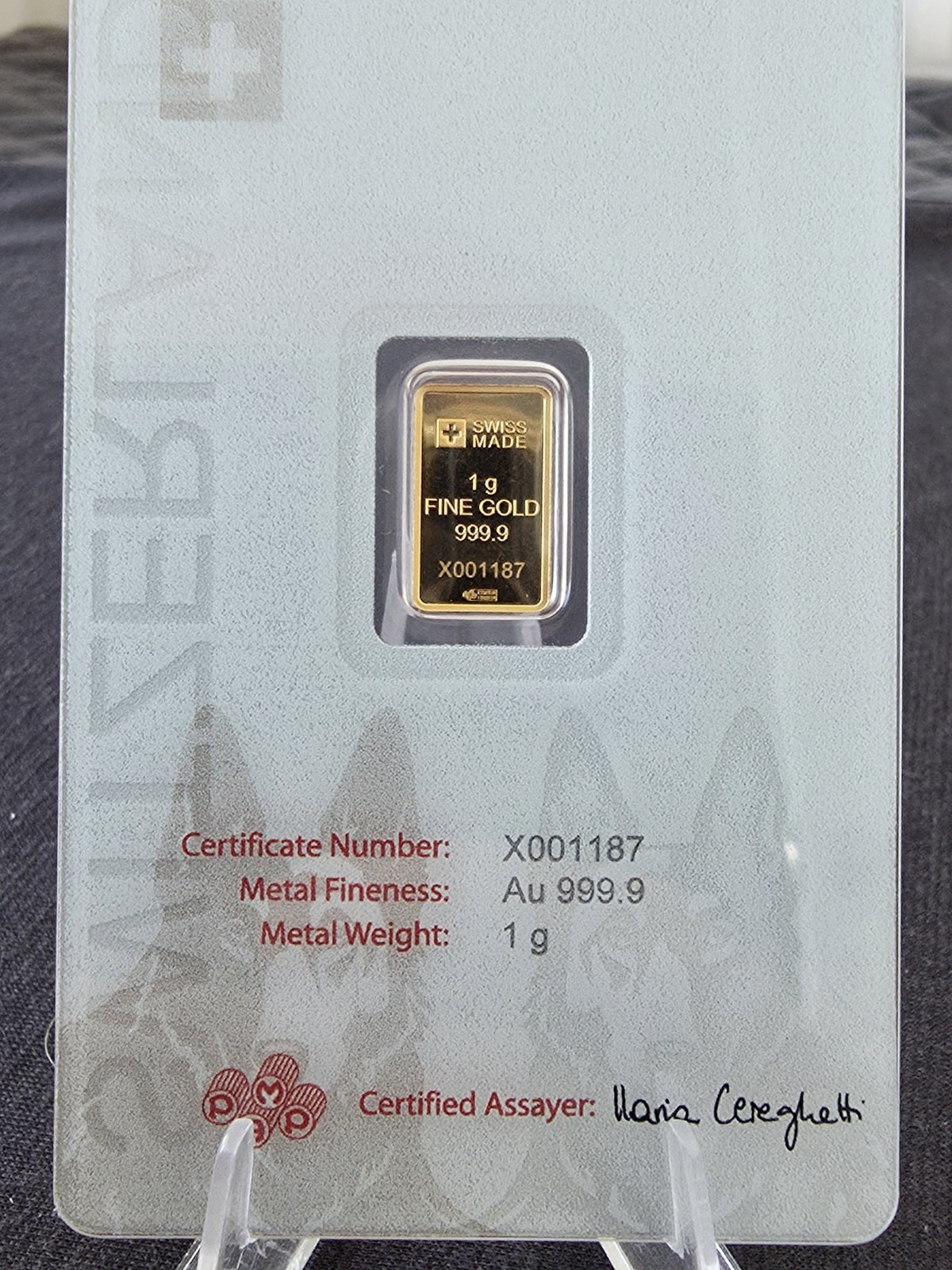 PAMP Suisse Swiss Shepherd 1g Gold Bar .999 Red Series Switzerland Goldbarren