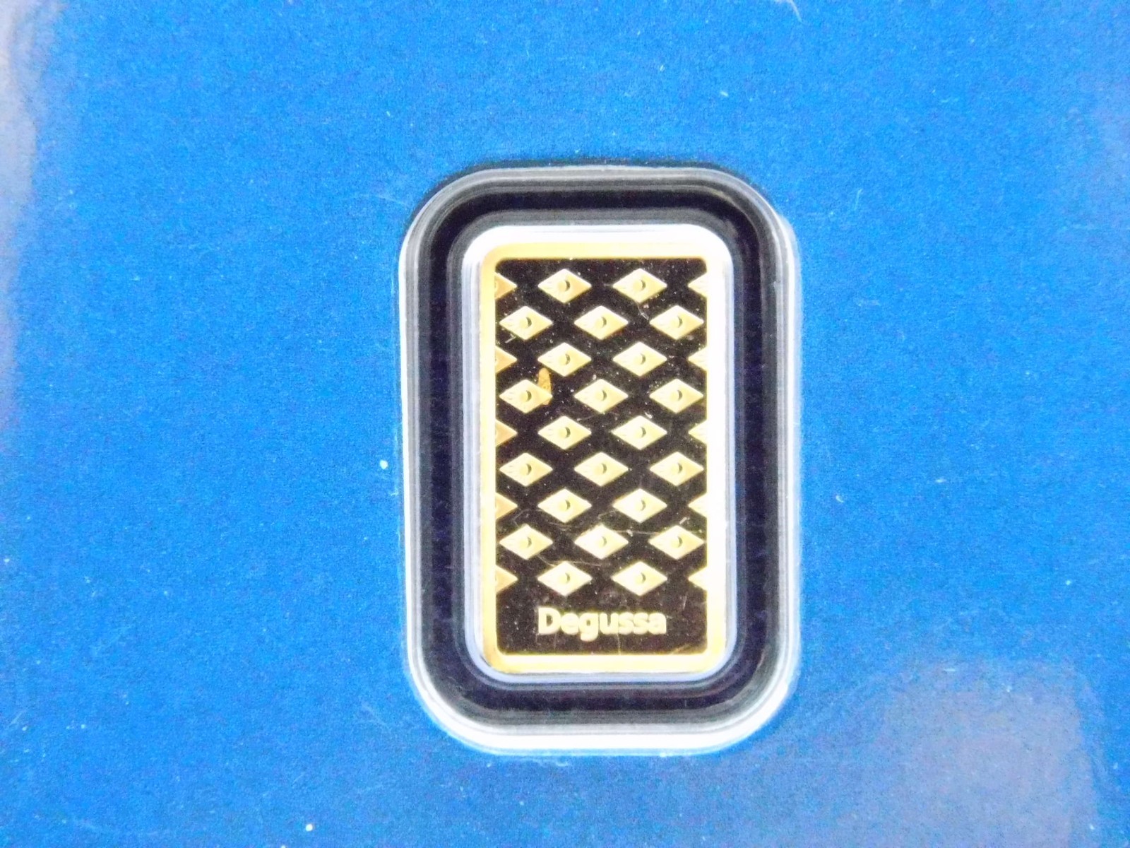Gold Bar 1 Gram Degussa 999.9 Fine Original Blister Card Certificate 1g Gold