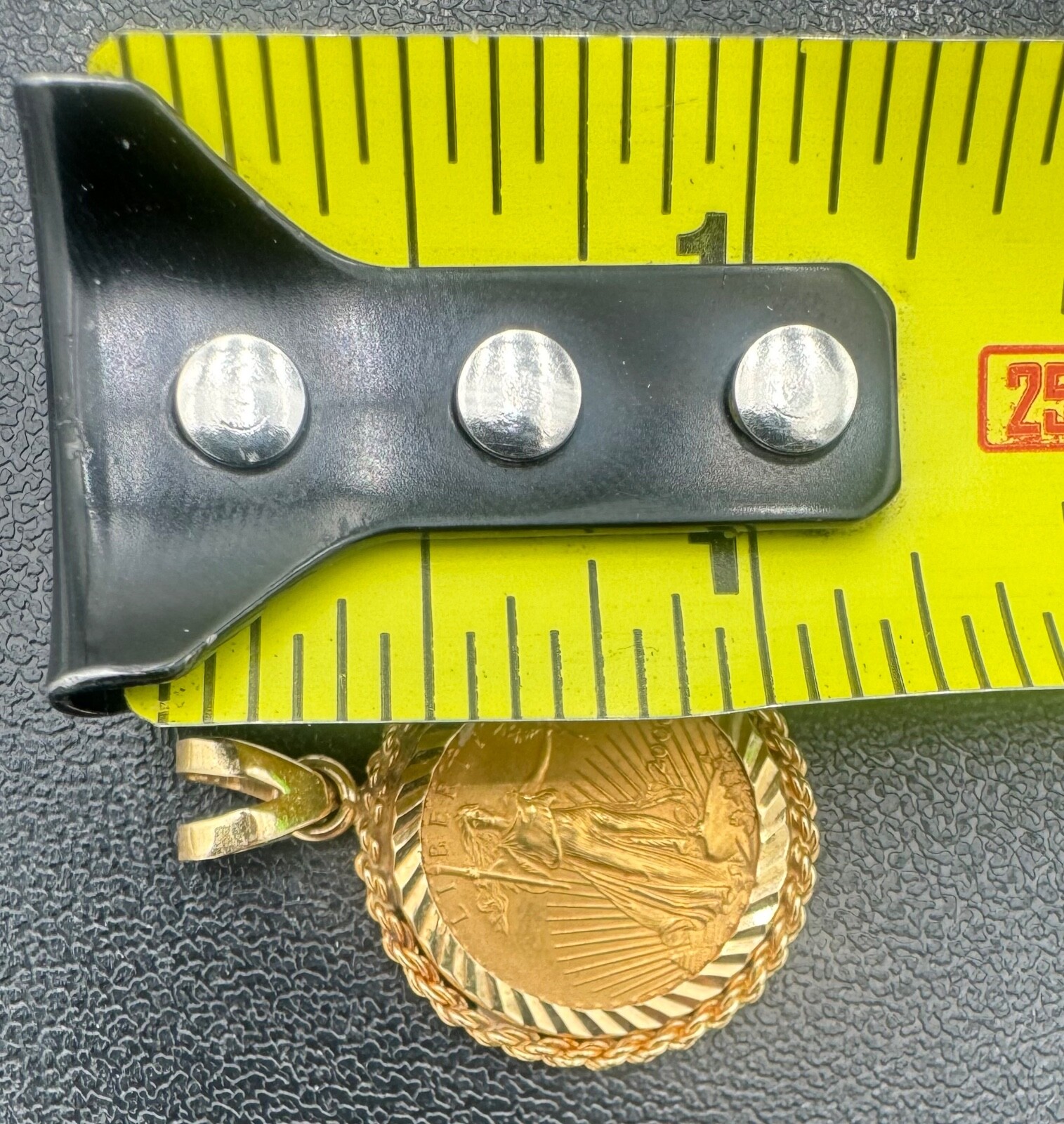 2000 American Gold Eagle $5 1/10ozt. Gold in 14kt Gold Rope Pendant, 3mm Bale